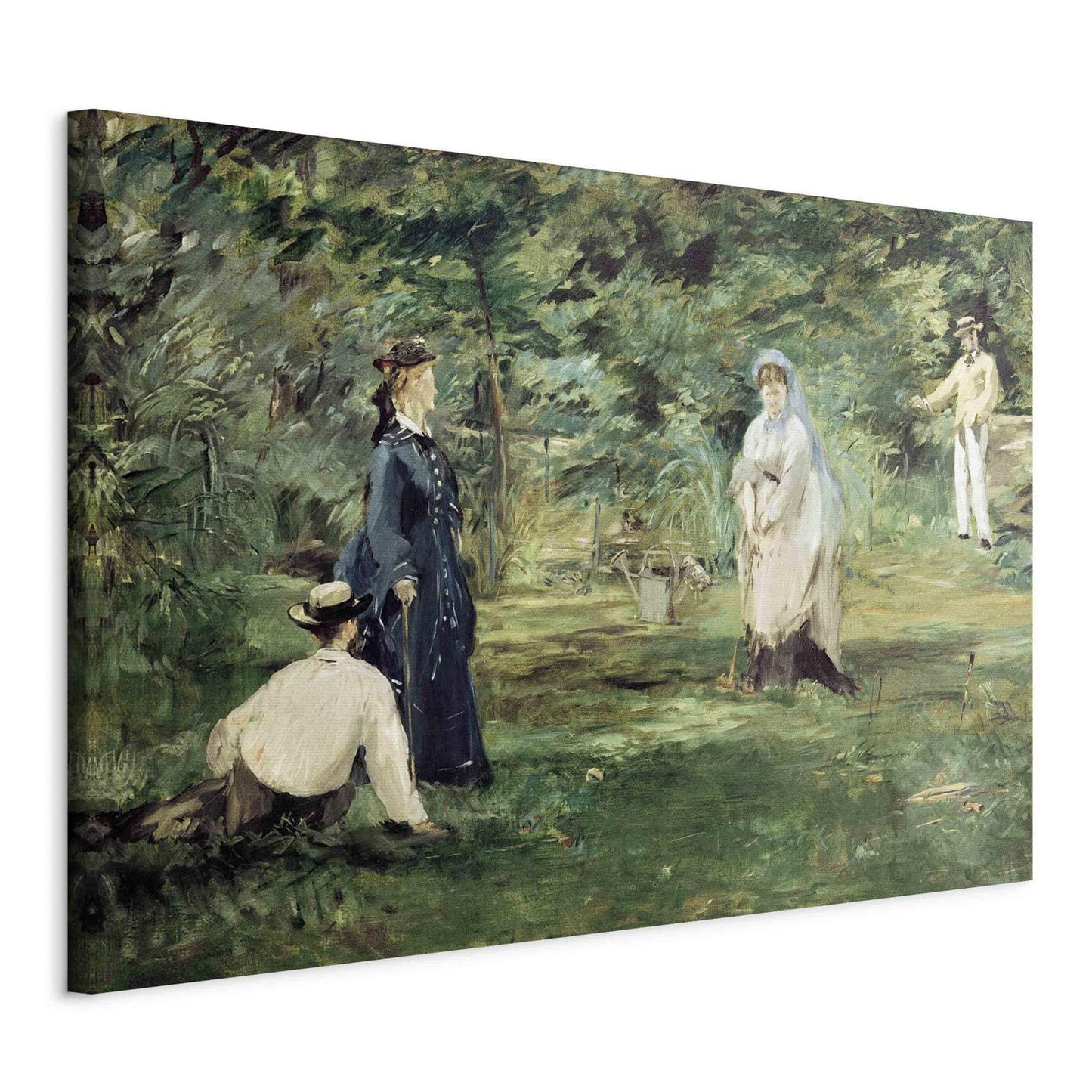Leinwandbild - La Partie de croquet à Paris (Edouard Manet) Artgeist