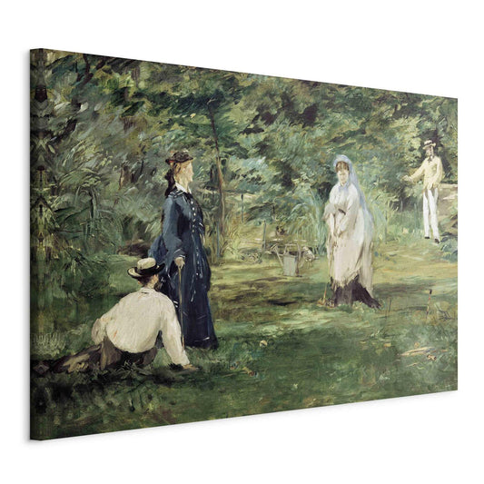 Leinwandbild - La Partie de croquet à Paris (Edouard Manet) Artgeist