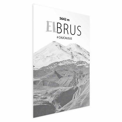 Poster - Majestic mountain peak Elbrus mountain crown mountain landscape