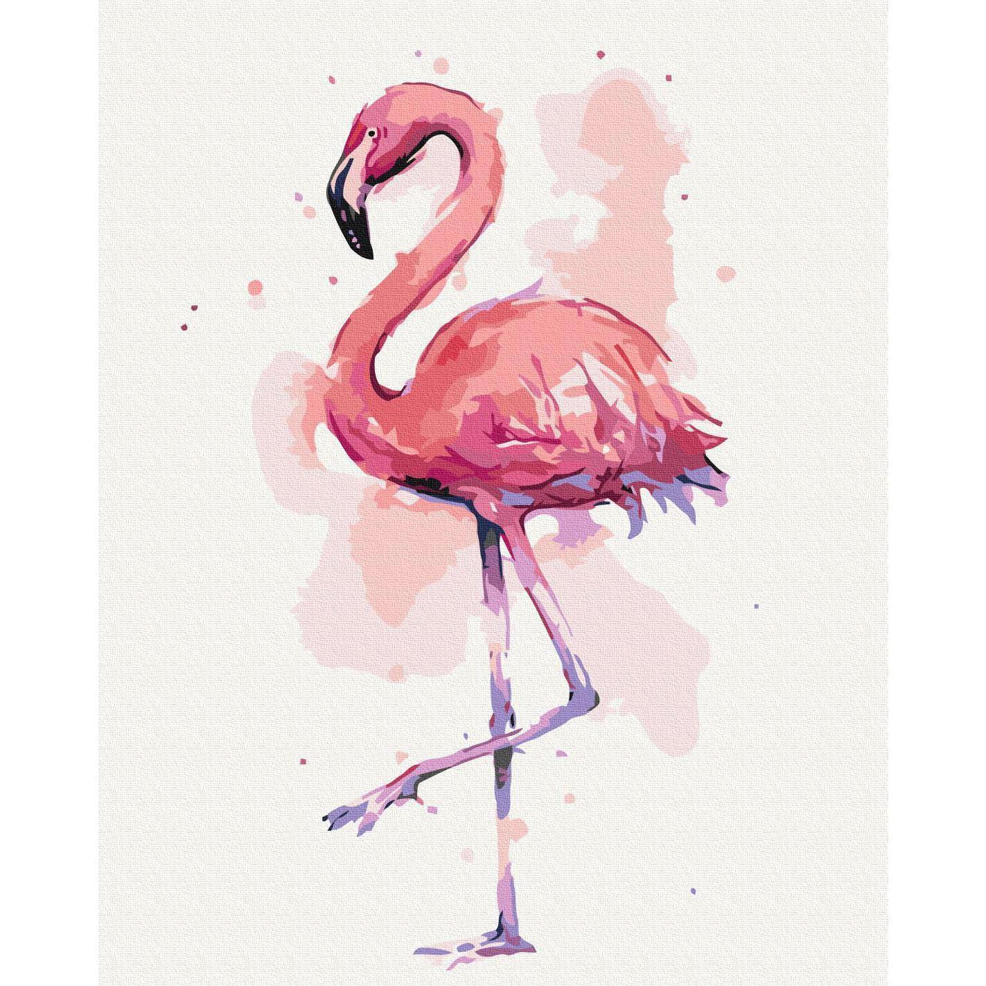 Malen nach Zahlen - Friendly Flamingo