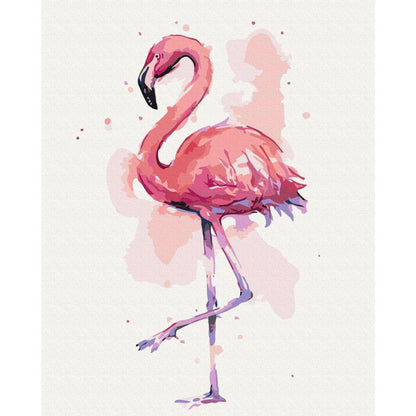 Malen nach Zahlen - Friendly Flamingo