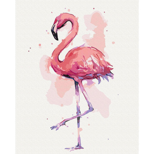 Malen nach Zahlen - Friendly Flamingo