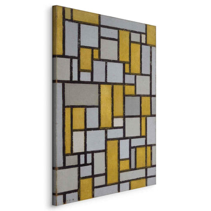 Leinwandbild - Piet Mondrian – Composition with grid 5