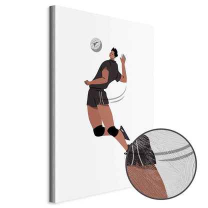 Leinwandbild - Volleyball Player on a White Background - Illustration
