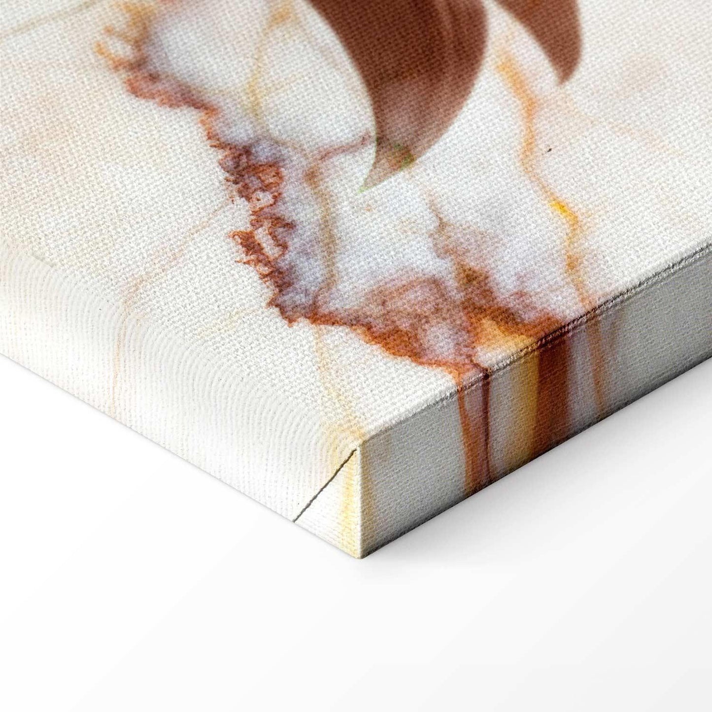 Leinwandbild - Elegance of a Flower (1-part) - Delicate Lily on Marble in Sepia