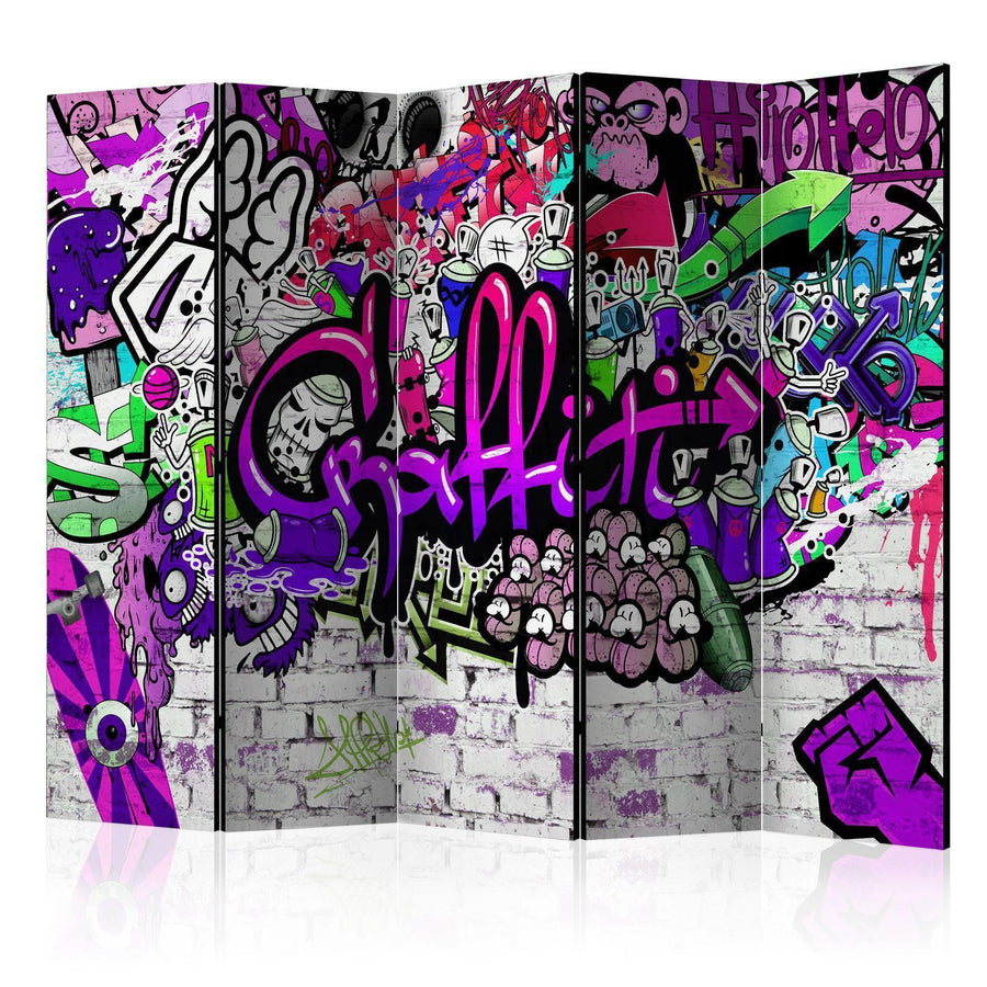 Paravent - Purple Graffiti Artgeist