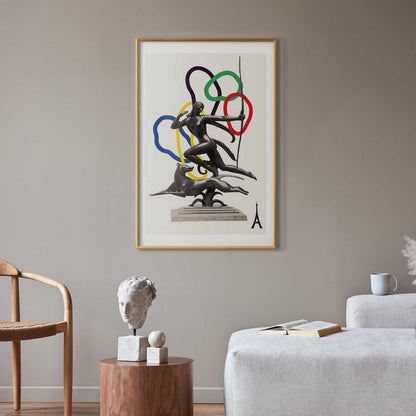 Poster - Collage Graphic - Woman Shooting a Bow