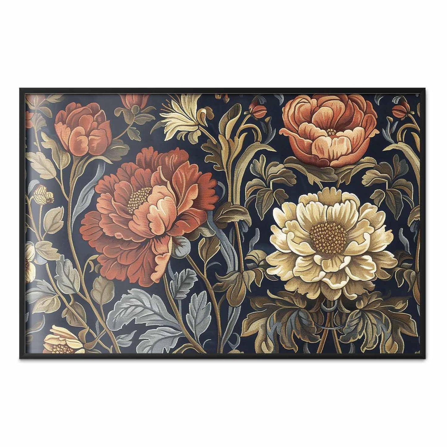 Poster - Tapestry Large Retro Flowers