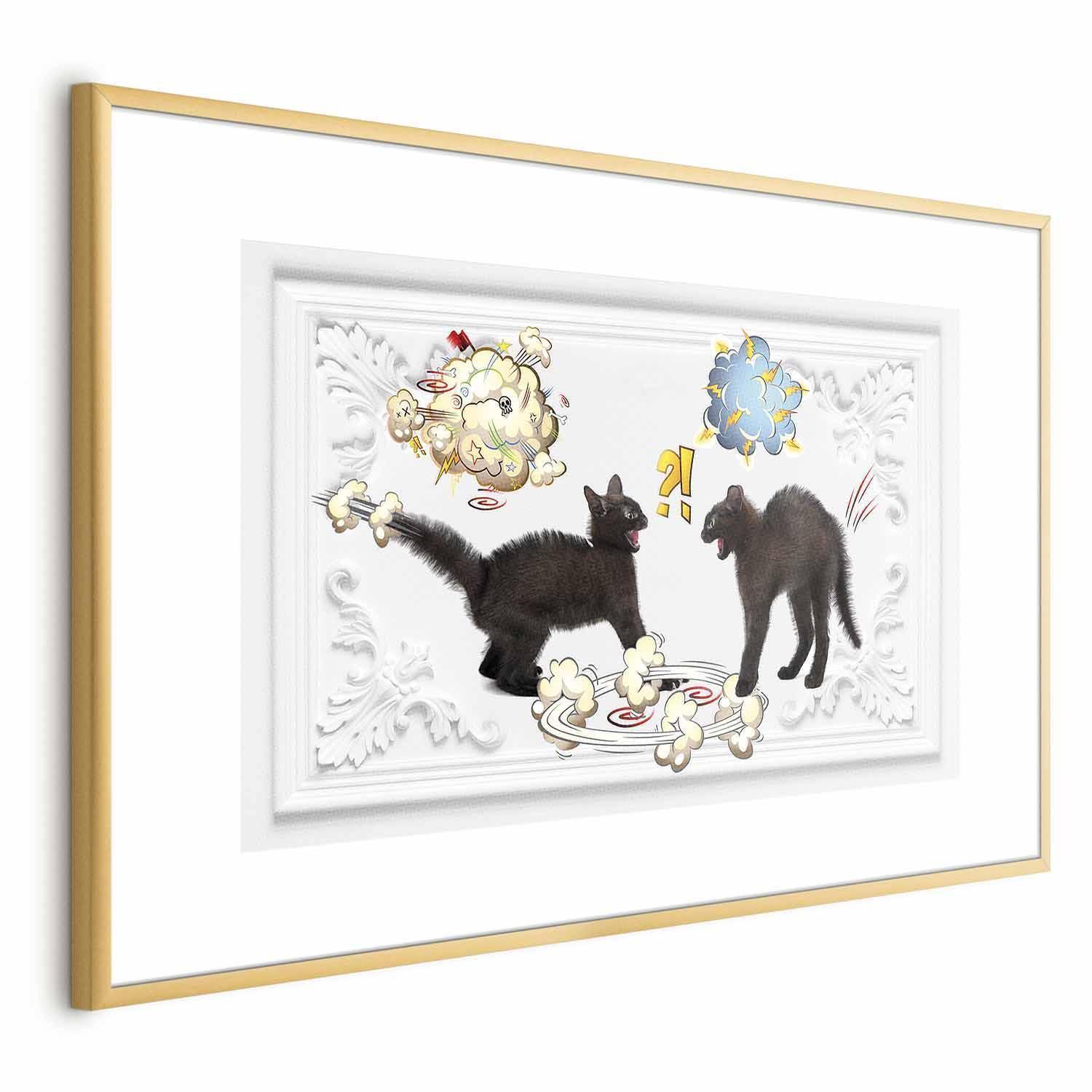 Poster - Cat Fight Artgeist