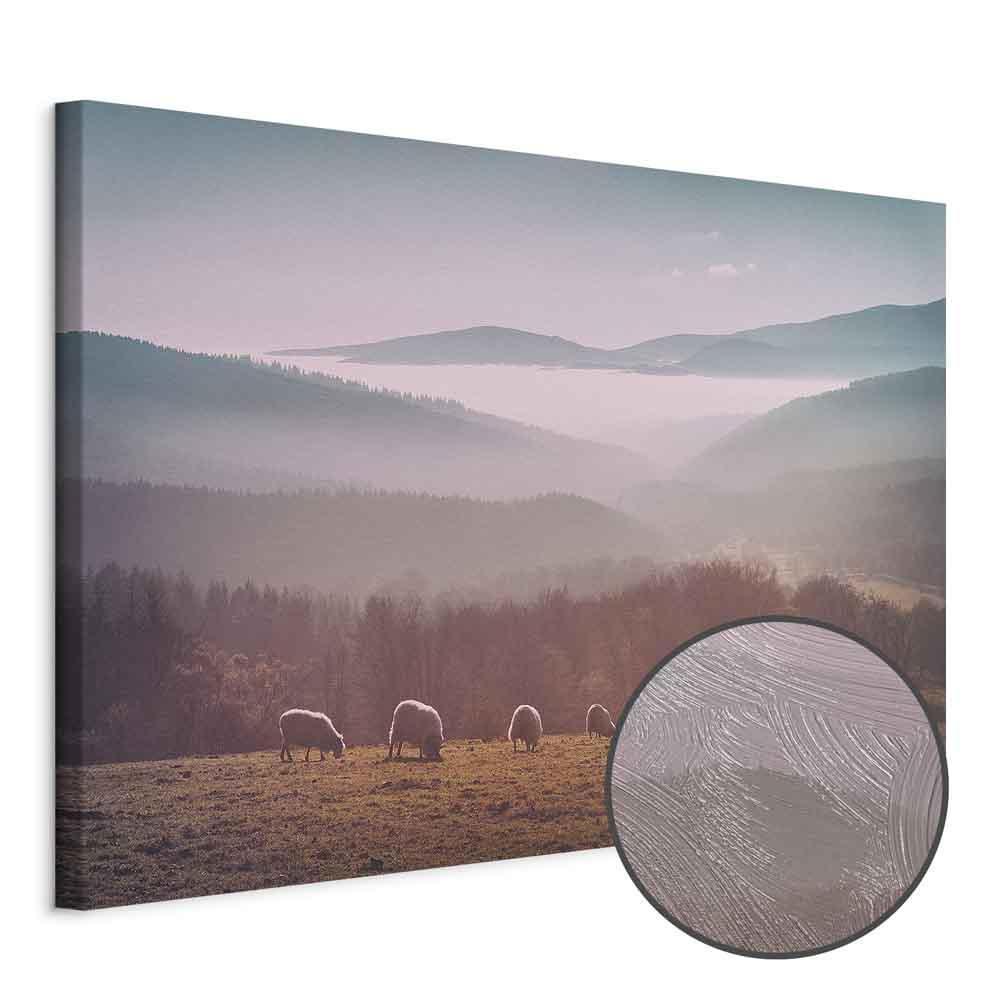 Leinwandbild - Sheep in Mountain Landscape (1-part) - Animals in Nature