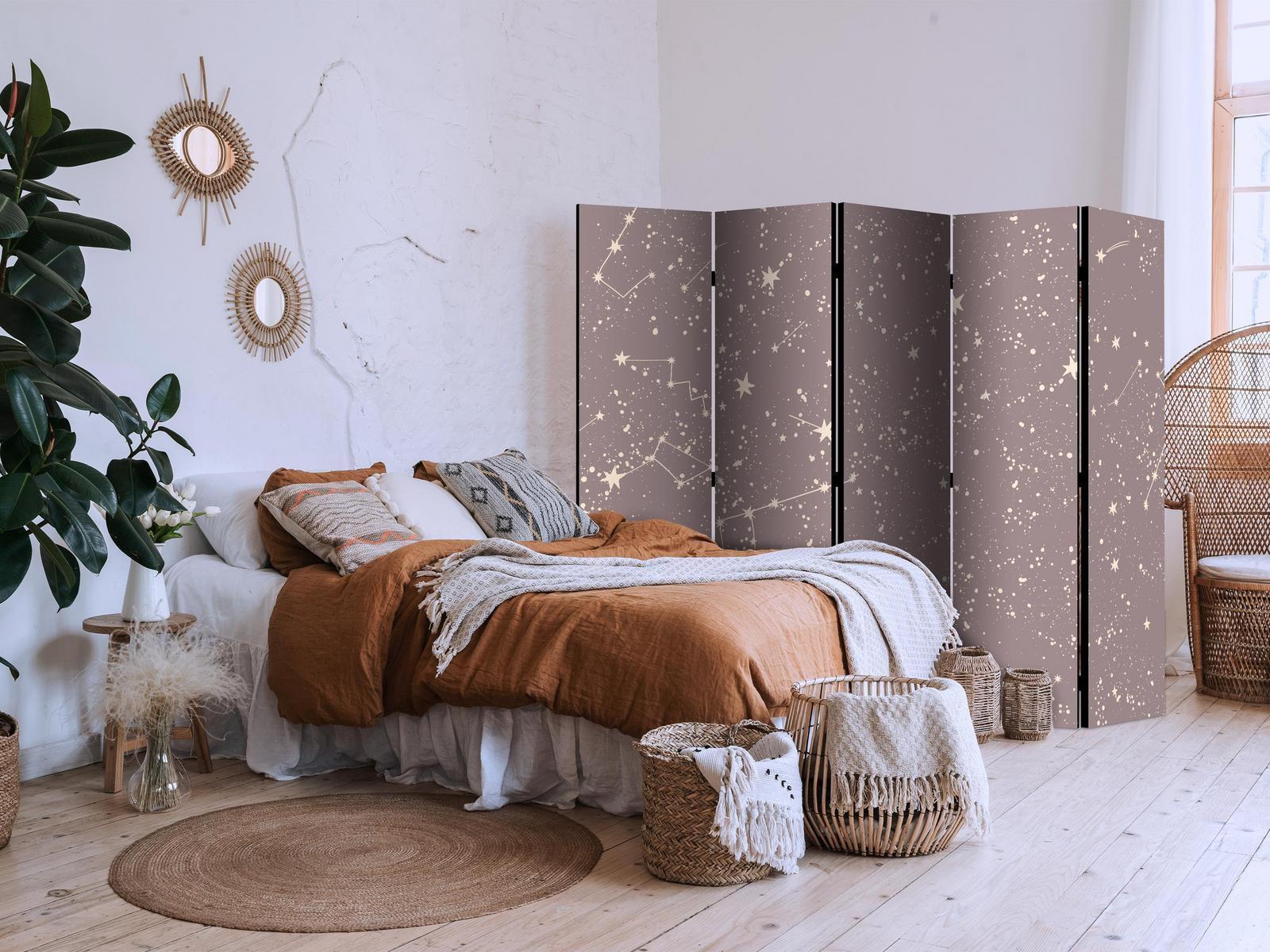 Paravent - Night Sky - Artistic Constellations and Stars in Pastel Shades Artgeist