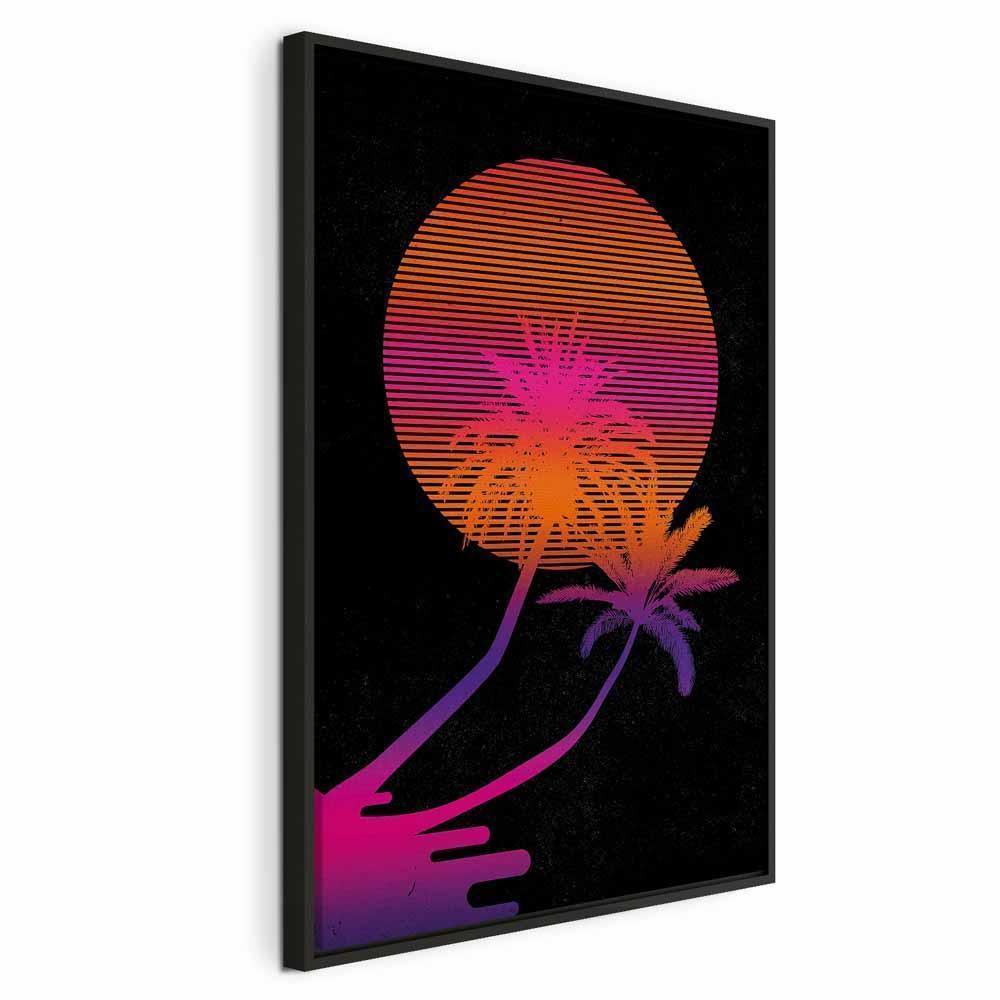 Leinwandbild - Palm at Sunrise (1 Part) Vertical