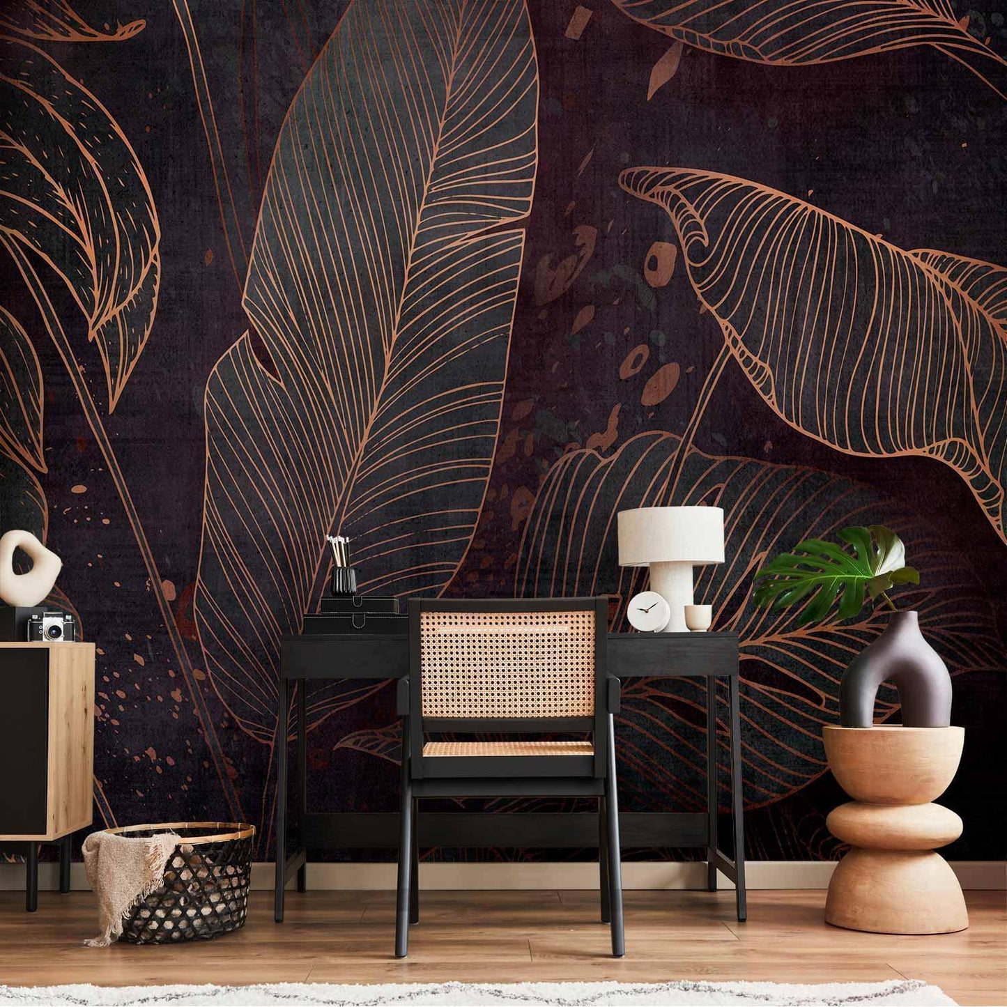 Fototapete - In a Maze of Leaves - Third Variant