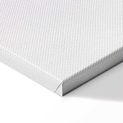 Leinwandbild - Metallic Fluidity - Abstract Silver Forms on a Mint-Purple Background