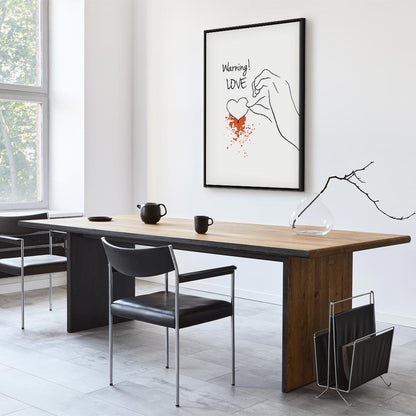 Leinwandbild - Warning! Love (1 Part) Vertical