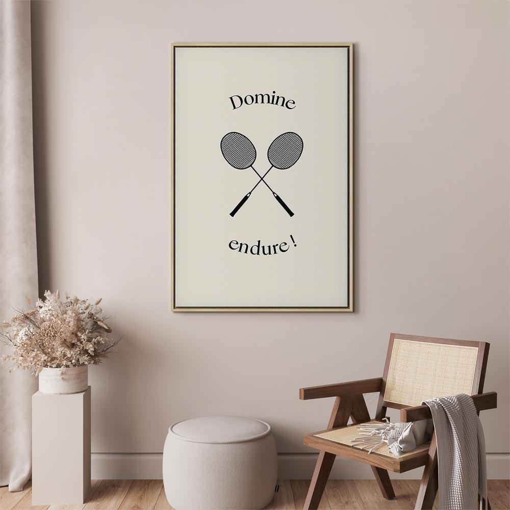 Leinwandbild - Black Badminton Rackets