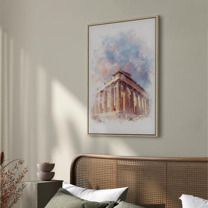 Leinwandbild - Painted Parthenon (1 Part) Vertical