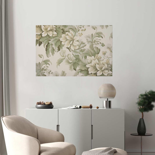 Poster - Vintage Flowers in Light Colors Artgeist