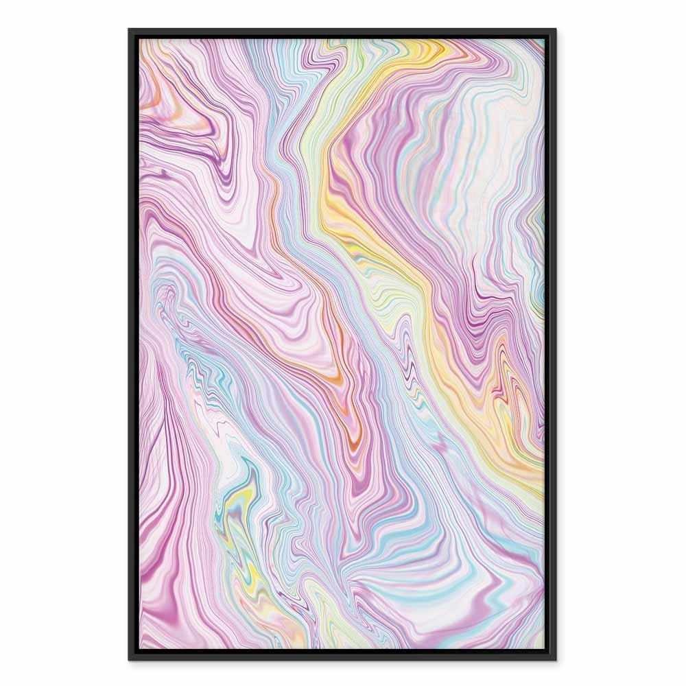 Leinwandbild - Colorful Dream - Abstract Shapes in Pastel Colors