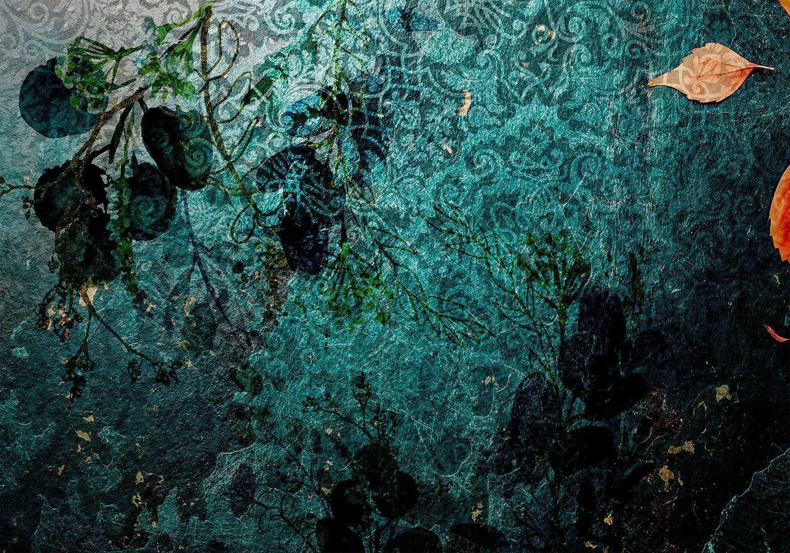 Smaragdgrüner Garten – Elegante Naturakzente für deine Wand sawelt.eu
