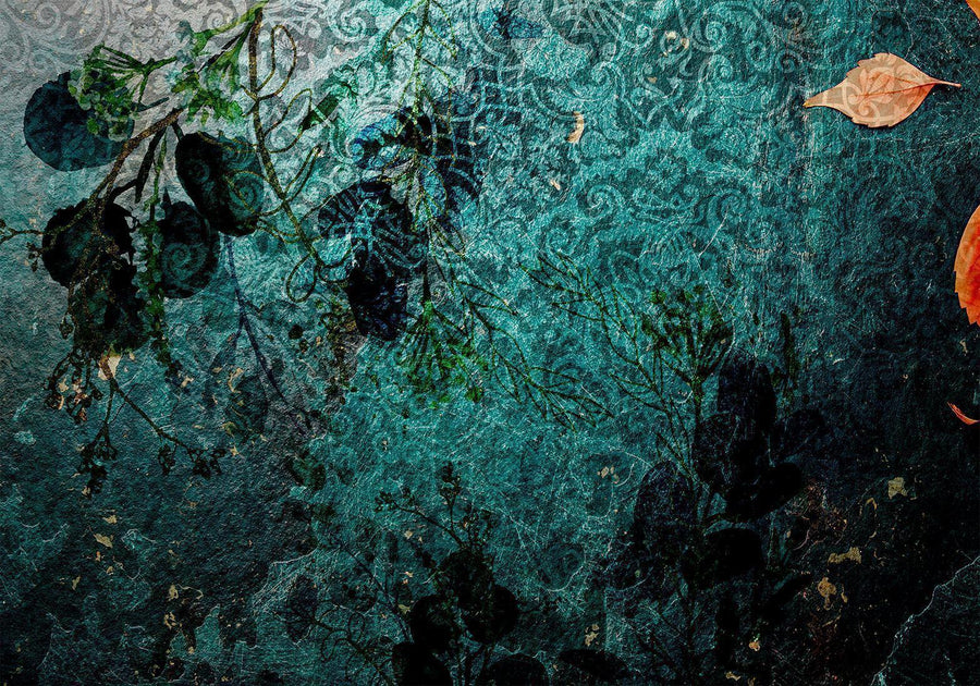 Smaragdgrüner Garten – Elegante Naturakzente für deine Wand sawelt.eu