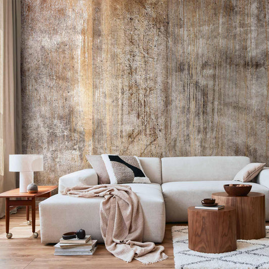 Fototapete - Abstract beige - background with black textured concrete patterns Artgeist