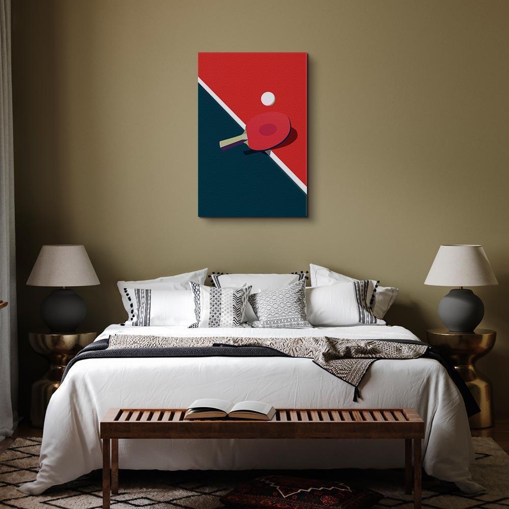 Leinwandbild - Table Tennis - Racket and Ball on the Table