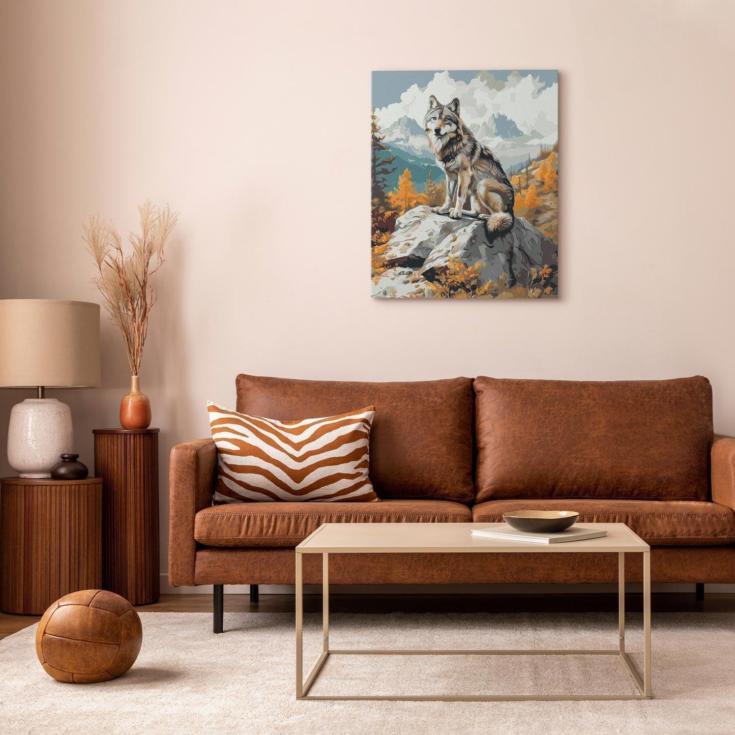 Malen nach Zahlen - Mountain wolf