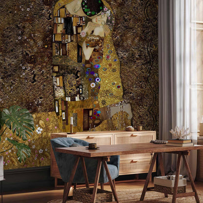 Fototapete - Klimt inspiration: Golden Kiss