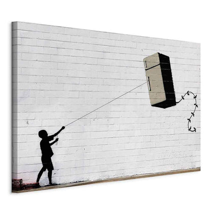 Leinwandbild - Flying Fridge (1 Part) Wide