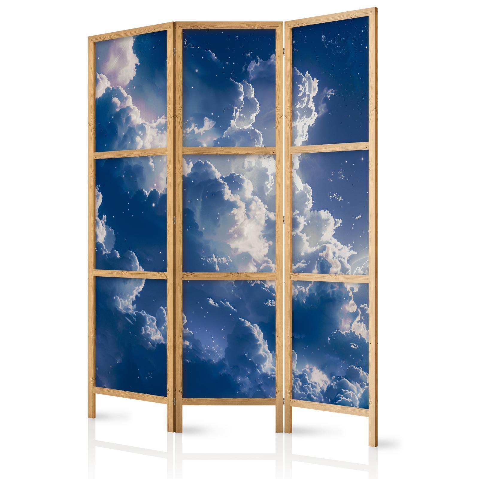Japanischer Paravent - Starry Clouds and Delicate Light Over a Corner of the Sky Artgeist