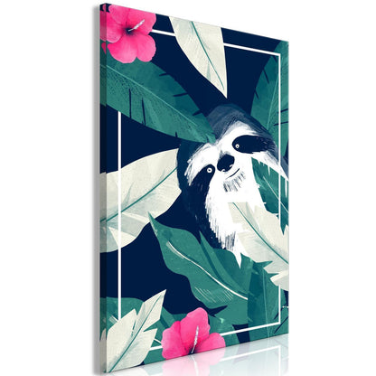 Leinwandbild - Sloth in the Tropics (1 Part) Vertical Artgeist