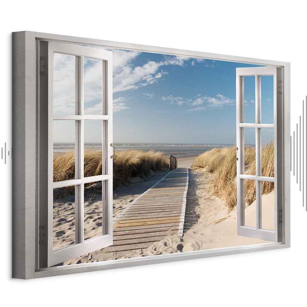 Leinwandbild - Window: View of the Beach