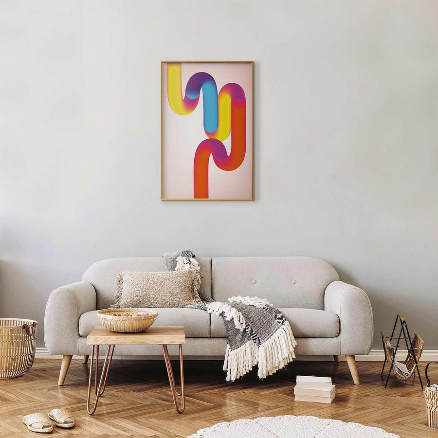 Poster - Rainbow Tubes - abstract illustration with colorful gradients Artgeist