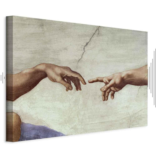Leinwandbild - Michelangelo – The Creation of Adam (hands)