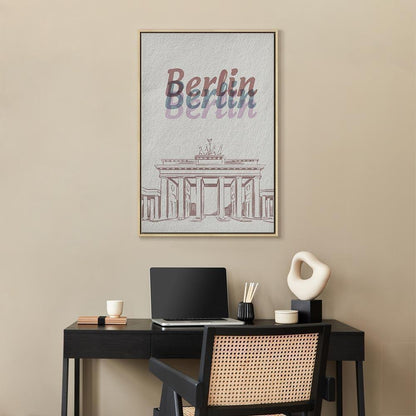 Leinwandbild - Berlin in Watercolours (1 Part) Vertical