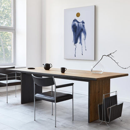 Leinwandbild - Forest in Watercolors (1-part) - Blue Hue Landscape Abstraction