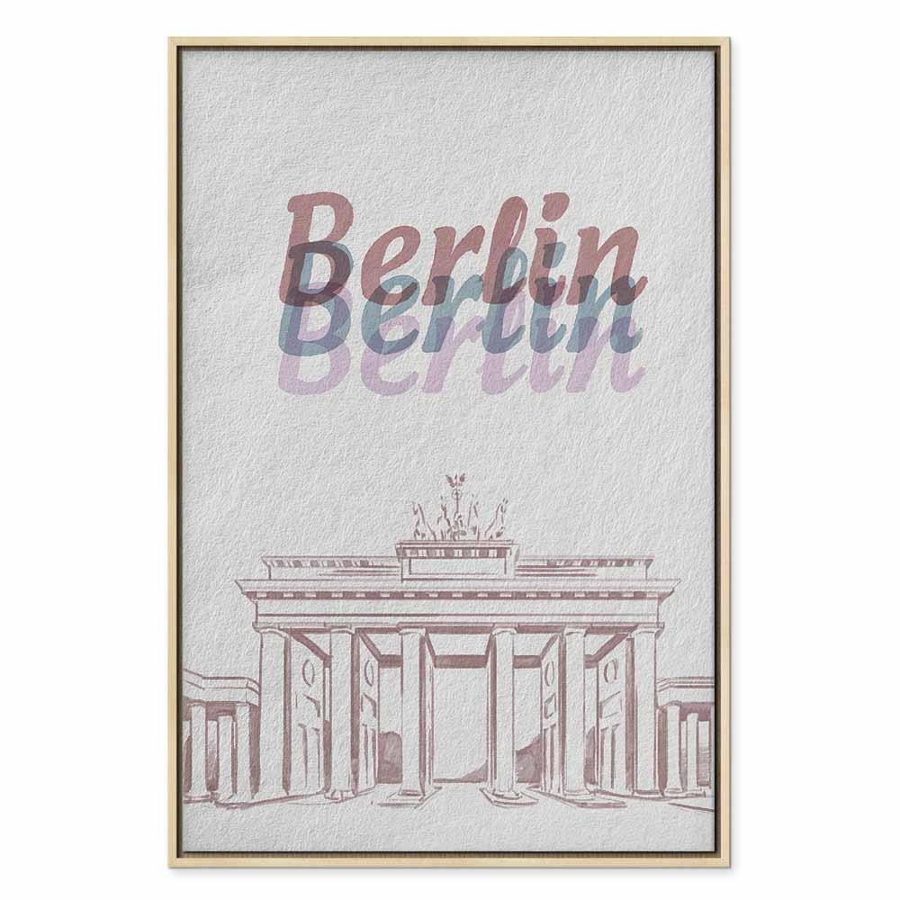 Leinwandbild - Berlin in Watercolours (1 Part) Vertical