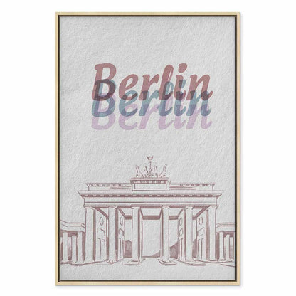 Leinwandbild - Berlin in Watercolours (1 Part) Vertical