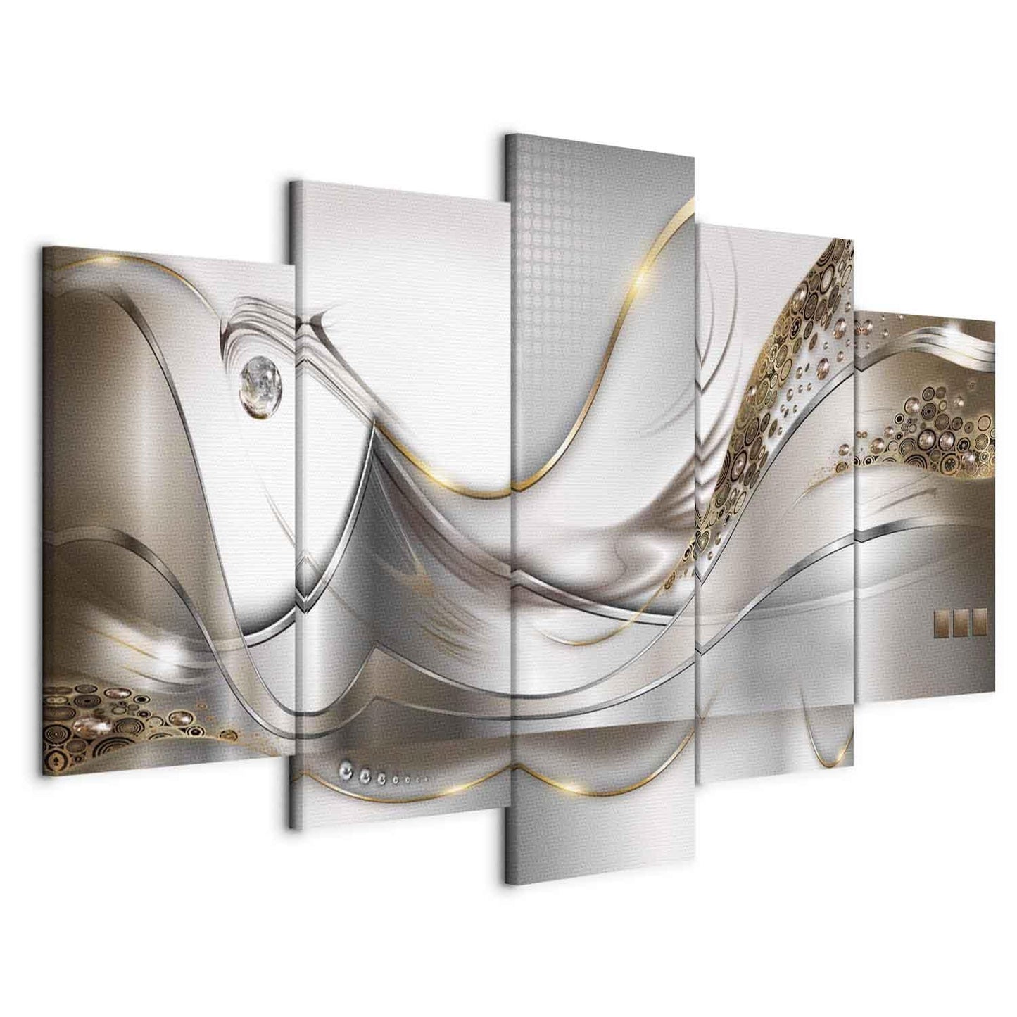 Leinwandbild „Goldene Wellen“ – Eleganz in Bewegung für moderne Räume