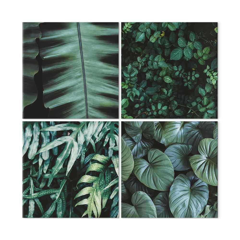 Leinwandbild - Botanical Depth (4 Parts)