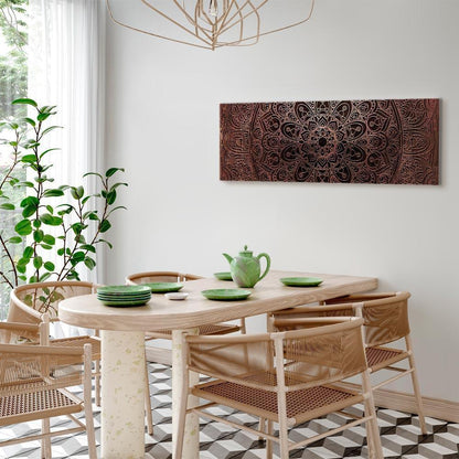 Leinwandbild - Mandala: Amber Silence