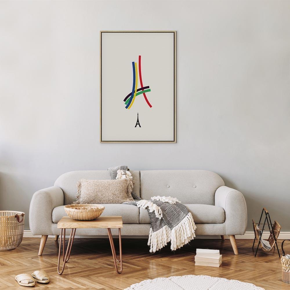 Leinwandbild - Eiffel Tower - Colorful Graphics - Abstraction