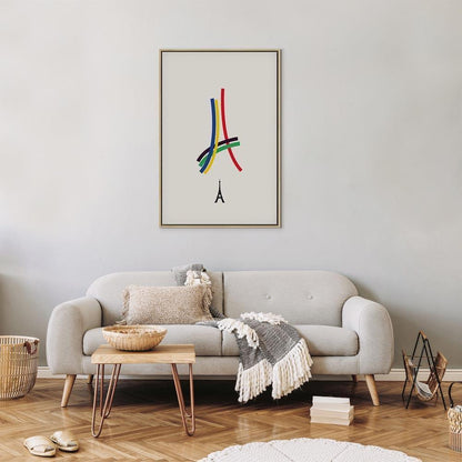 Leinwandbild - Eiffel Tower - Colorful Graphics - Abstraction