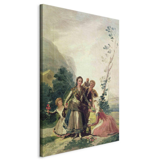 Leinwandbild - Spring or the Flower Seller (Francisco Goya) Artgeist
