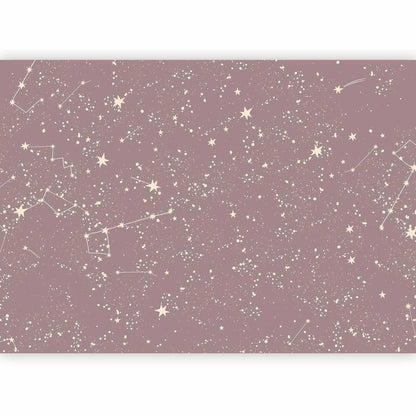Fototapete - Night Sky - Artistic Constellations and Stars in Pastel Shades