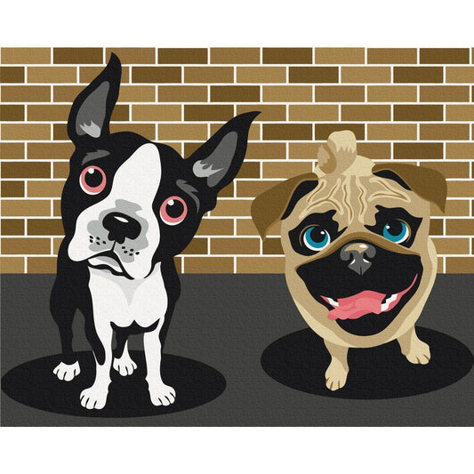 Malen nach Zahlen - Cute Dogs