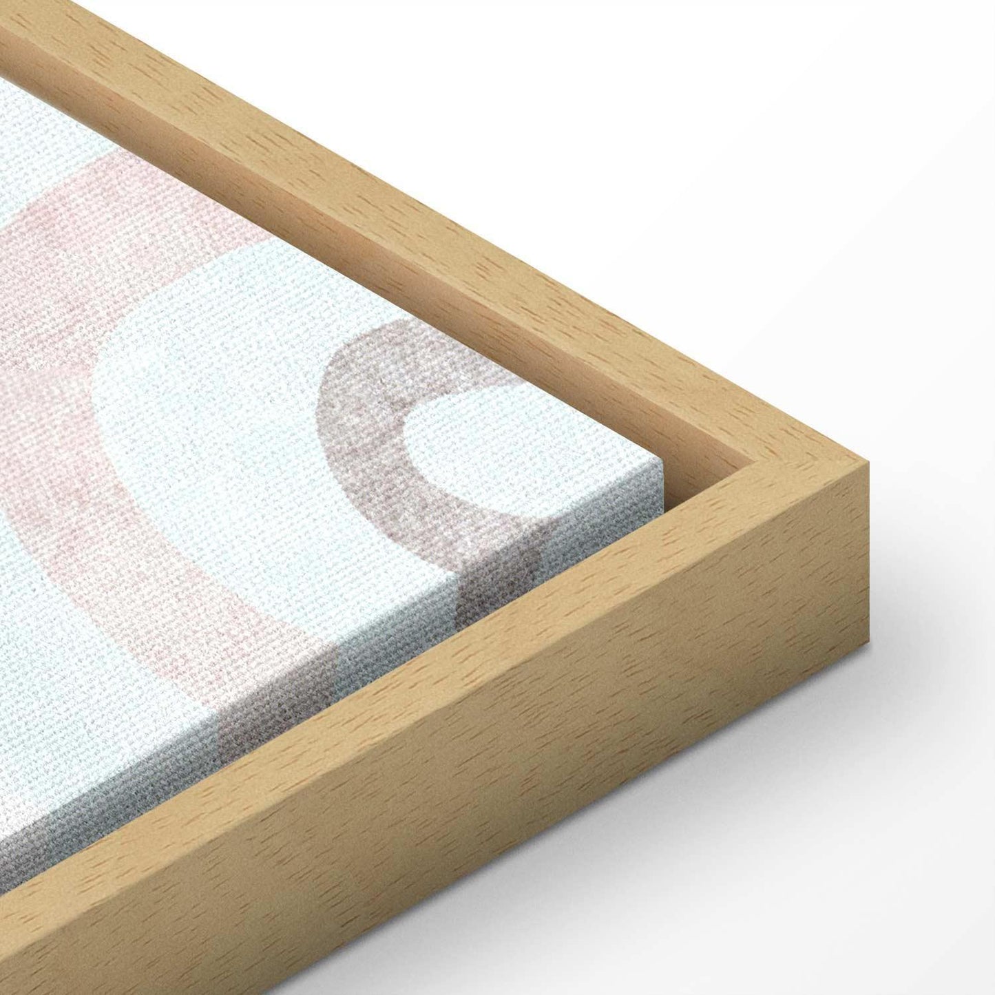 Leinwandbild - Sky with Balloons - Balloons in Subdued Colors Flying in the Sky Among Clouds Rainbows and Stars