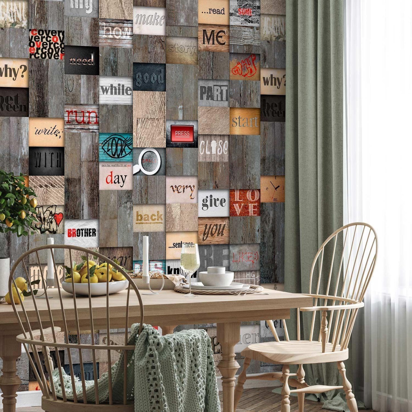 Tapete - Wooden Inscription