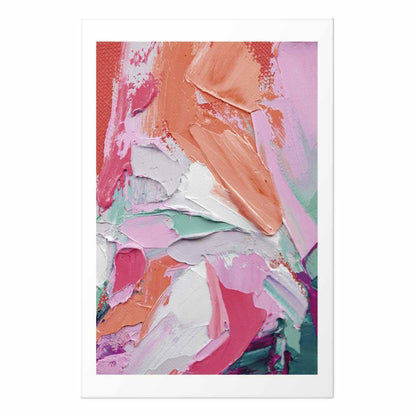 Poster - Pink Palette - vibrant shades of pink, orange, and green on canvas
